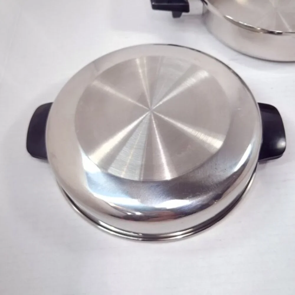 Kitchen Queen Frying Pan skillet with dome Lid 5‎ ply multi-core stainless steel
